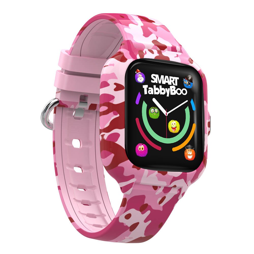 Tabby Boo Ceas smartwatch 4G GPS Camera HD Ecran 1.4 inch Camouflage Pink