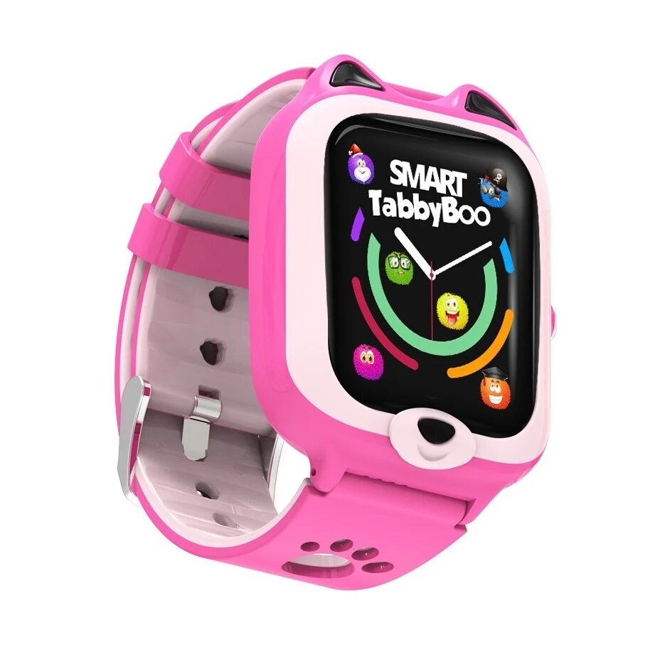 Tabby Boo Ceas smartwatch 4G GPS Ecran 1.4 inch Kitty Pink