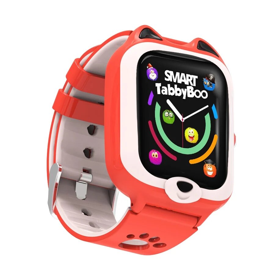 Tabby Boo Ceas smartwatch 4G GPS Ecran 1.4 inch Kitty Red