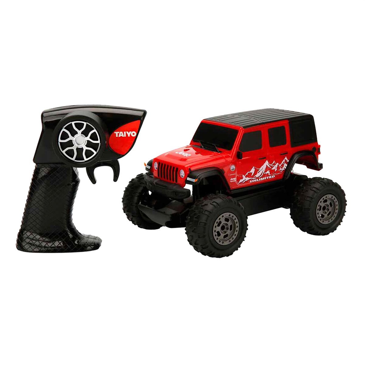 Taiyo Masina de teren cu telecomanda Jeep Wrangler Rubicon Rosu 1:22