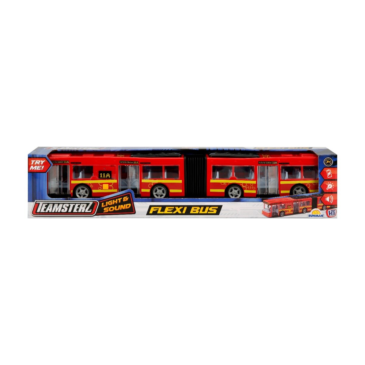 Teamsterz Autobuz cu lumini si sunete Rosu