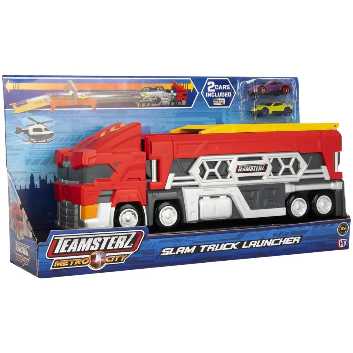 Teamsterz Camion cu lasator si 2 masini Metro City Slam Truck Launcher