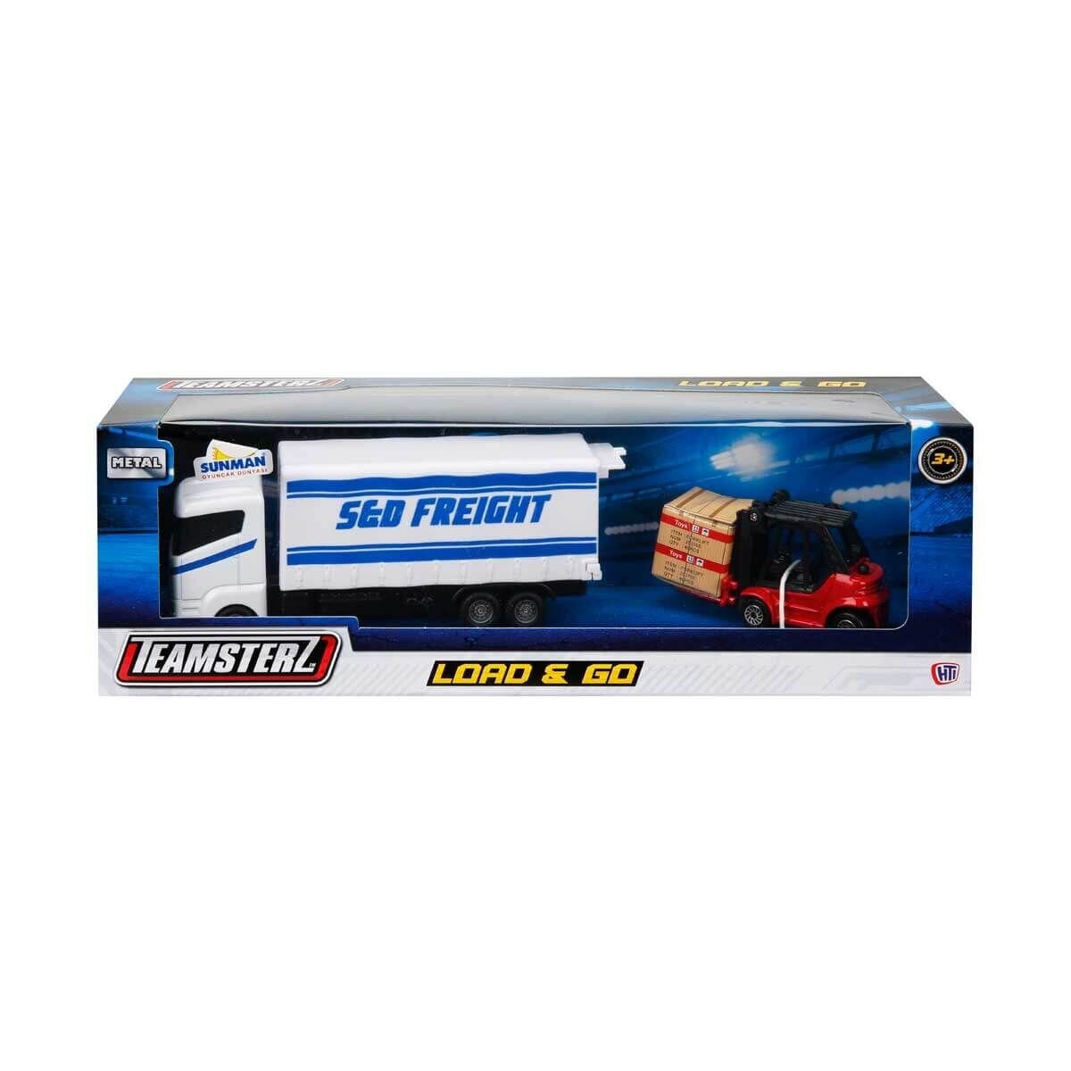 Teamsterz Set camion cu motostivuitor Alb