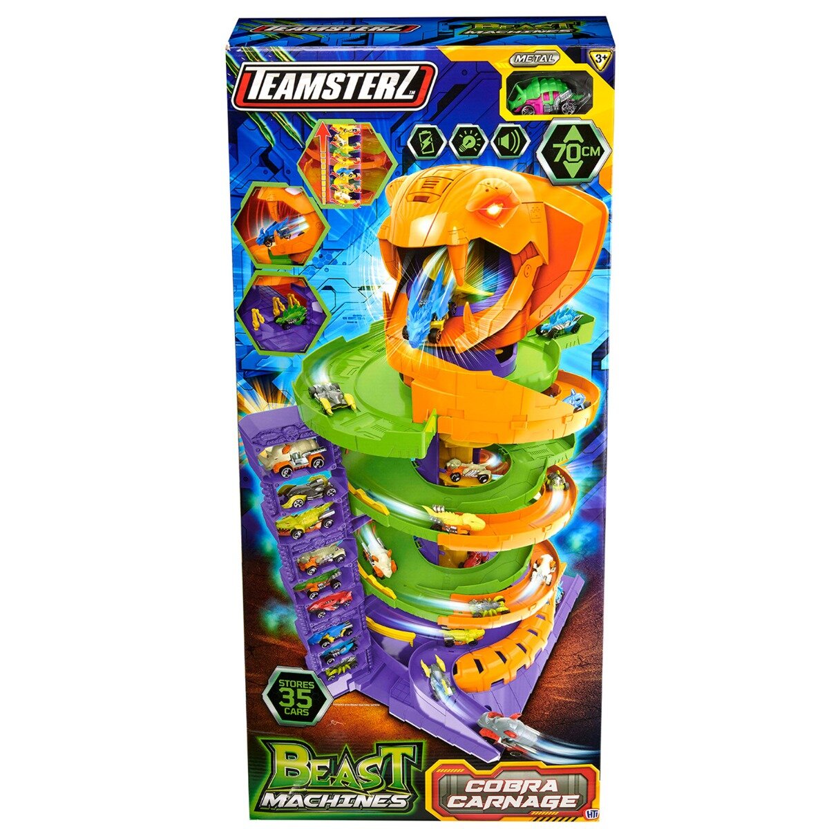 Teamsterz Set de joaca cu masinuta Beast Machines Cobra Carnage 70 cm