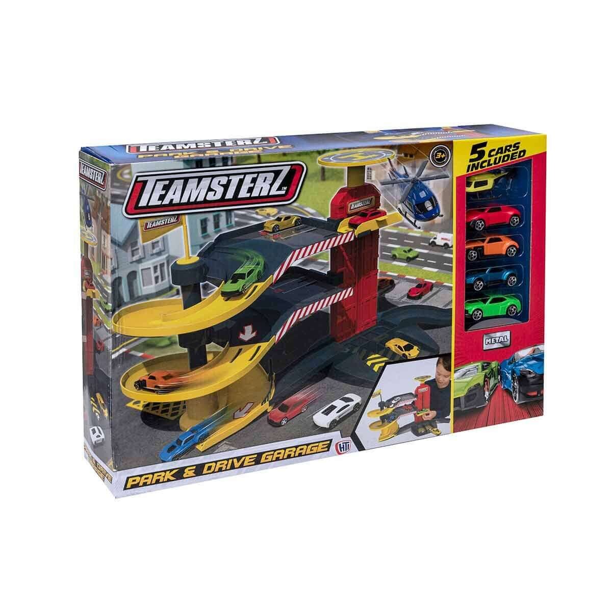 Teamsterz Set de joaca Garaj cu 2 etaje si 5 masinute