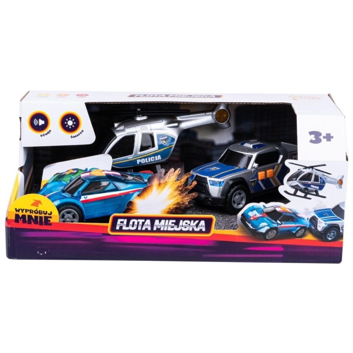 Teamsterz Set vehicule de politie cu lumini si sunete