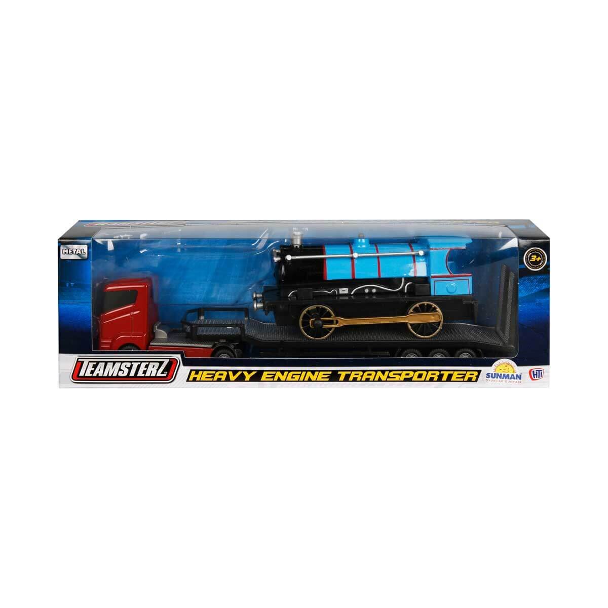 Teamsterz Transportor cu trenulet Rosu
