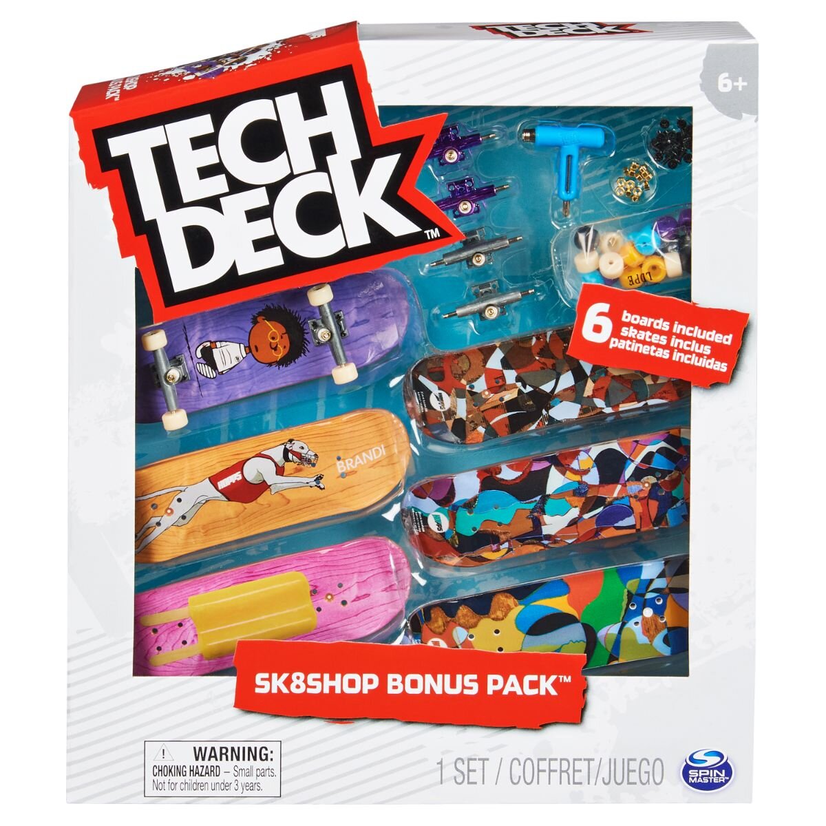 Tech Deck Set 6 mini placi skateboard Bonus Pack 20136707