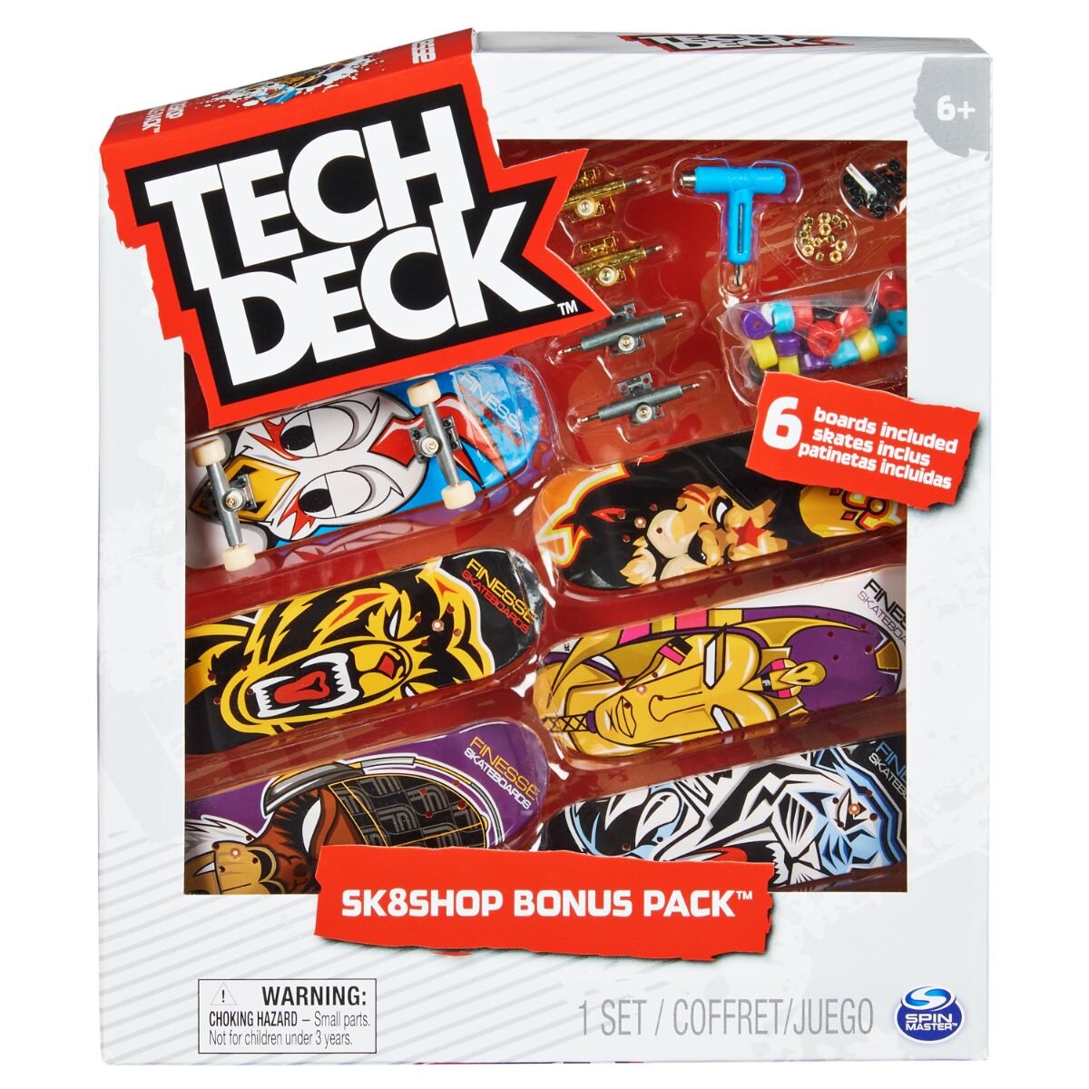 Tech Deck Set 6 mini placi skateboard Bonus Pack 20136708