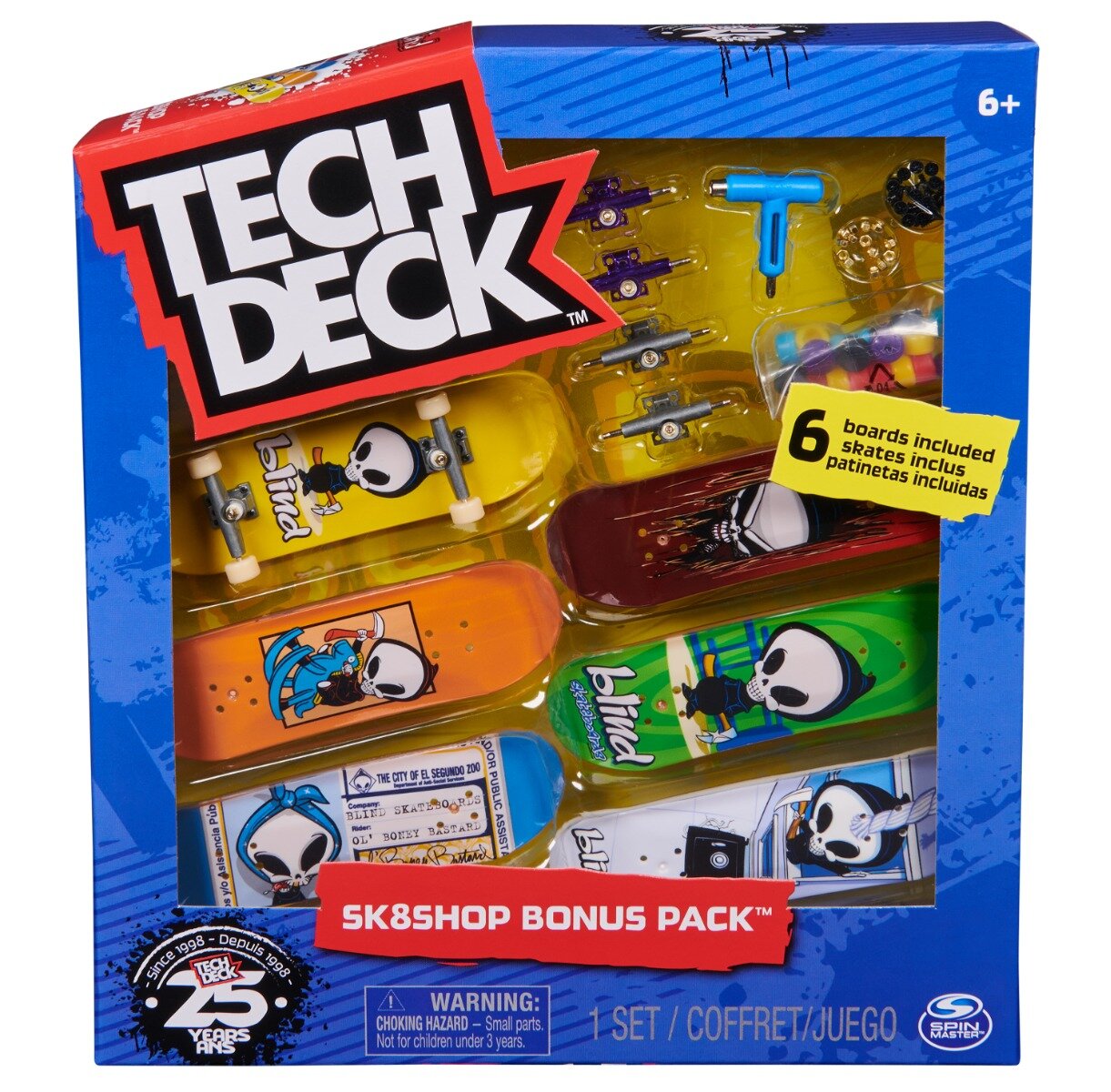 Tech Deck Set 6 mini placi skateboard Bonus Pack Blind 20140840
