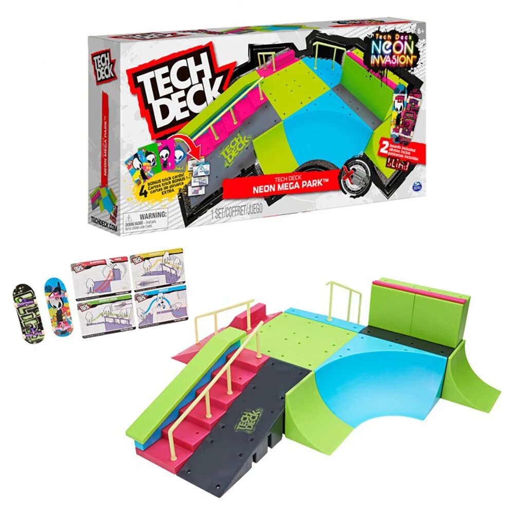 Tech Deck Set mini rampe Neon Mega Park X-Connect 6063752