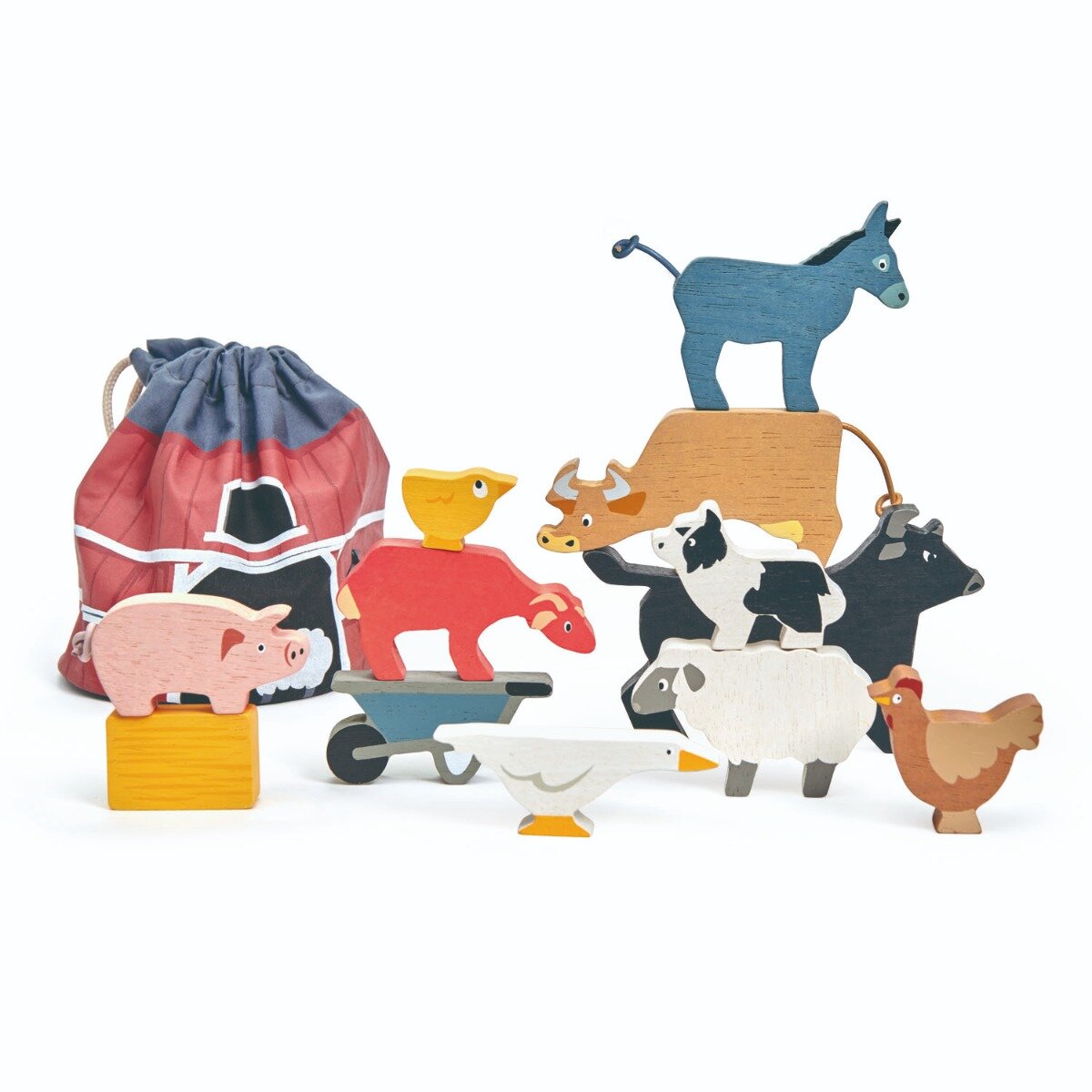 Tender Leaf Toys Animale domestice din lemn 13 piese