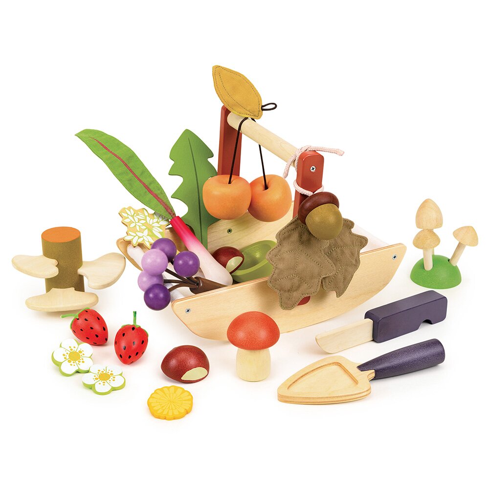 Tender Leaf Toys Cos de cules din lemn premium Wild Wood