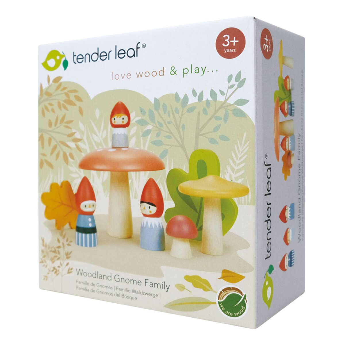 Tender Leaf Toys Familia gnomilor din padure din lemn premium