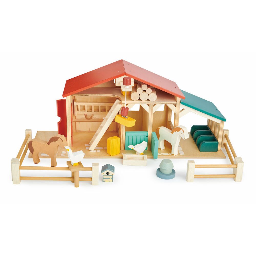 Tender Leaf Toys Ferma cu gard din lemn