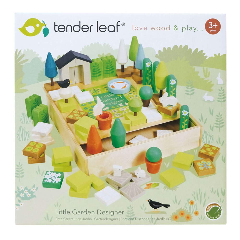 Tender Leaf Toys Mica gradina din lemn premium 67 piese