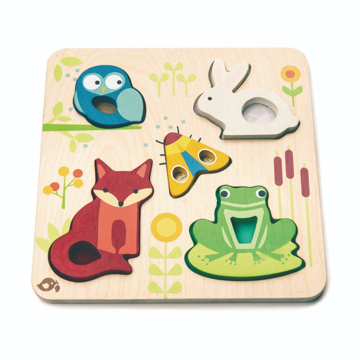 Tender Leaf Toys Puzzle educativ din lemn Animalute din padure