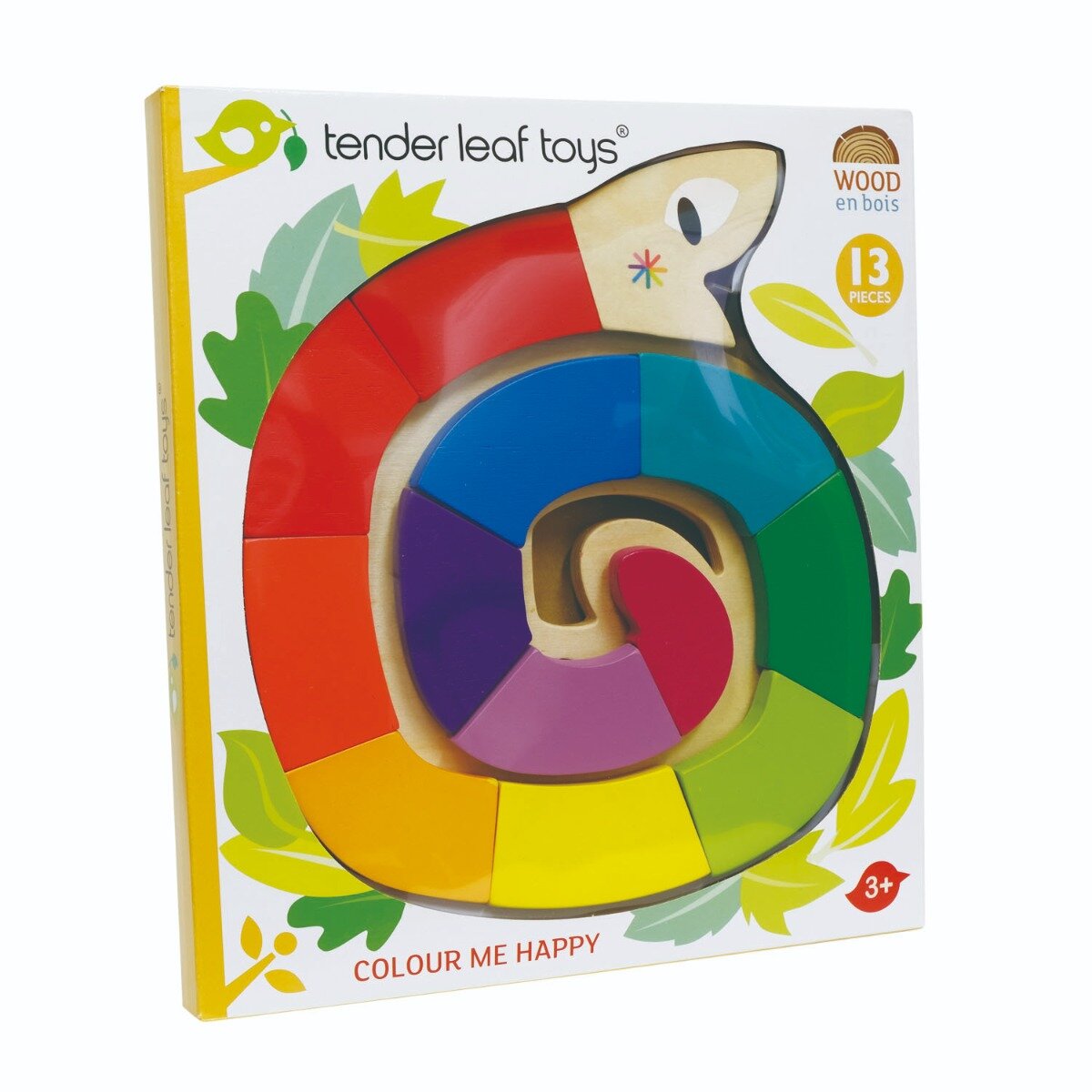 Tender Leaf Toys Sarpele colorat din lemn 13 piese