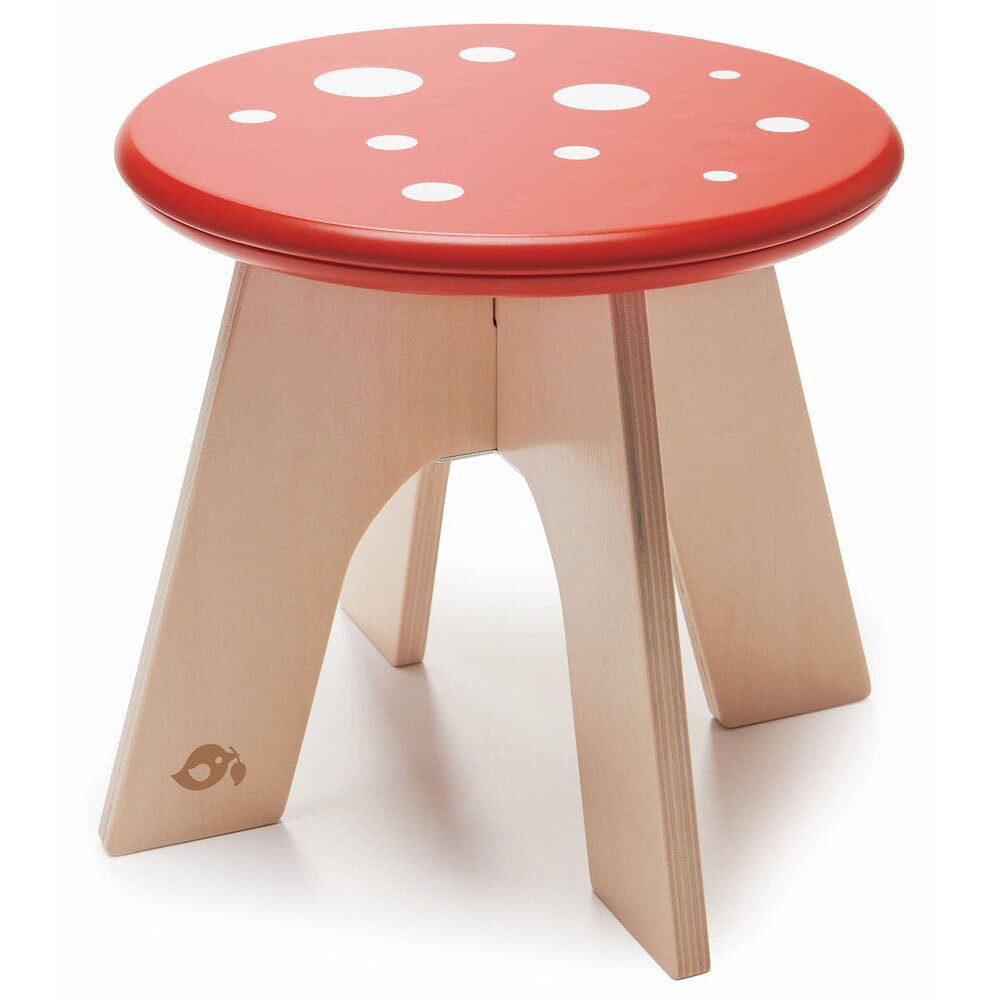 Tender Leaf Toys Scaun tip ciuperca din lemn Toadstool