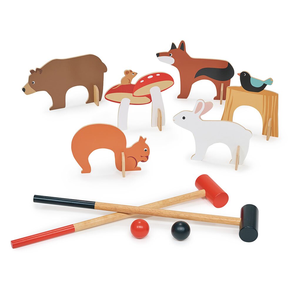 Tender Leaf Toys Set de croquet din lemn premium Woodland