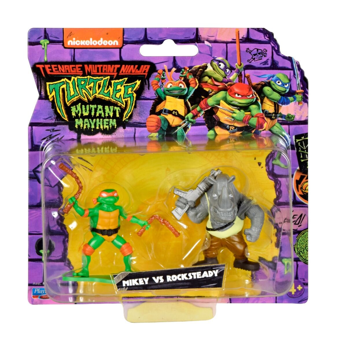 Testoasele Ninja Set 2 mini figurine Mikey Vs Rocksteady