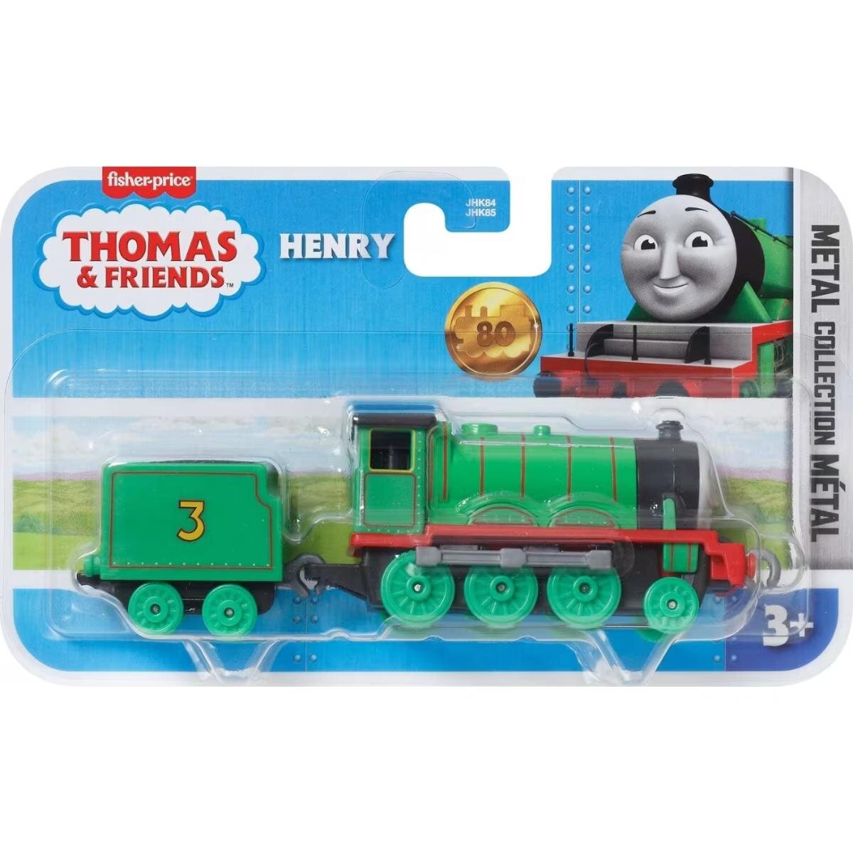 Thomas and Friends Locomotiva metalica cu vagon Henry JGF91