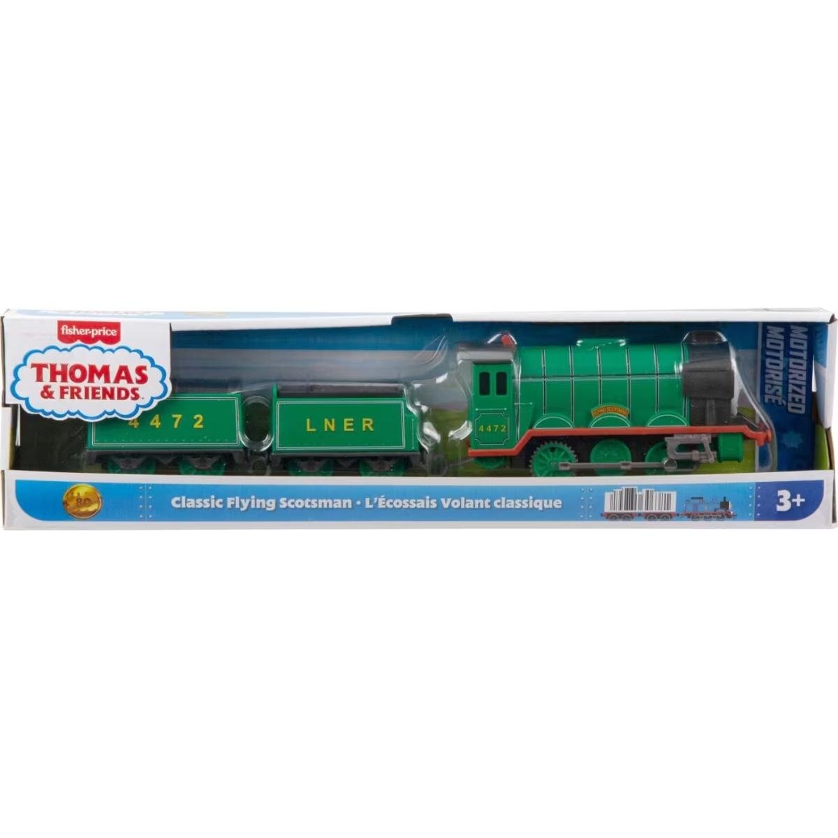 Thomas and Friends Locomotiva motorizata cu 2 vagoane Classic Flying Scotsman JFV75