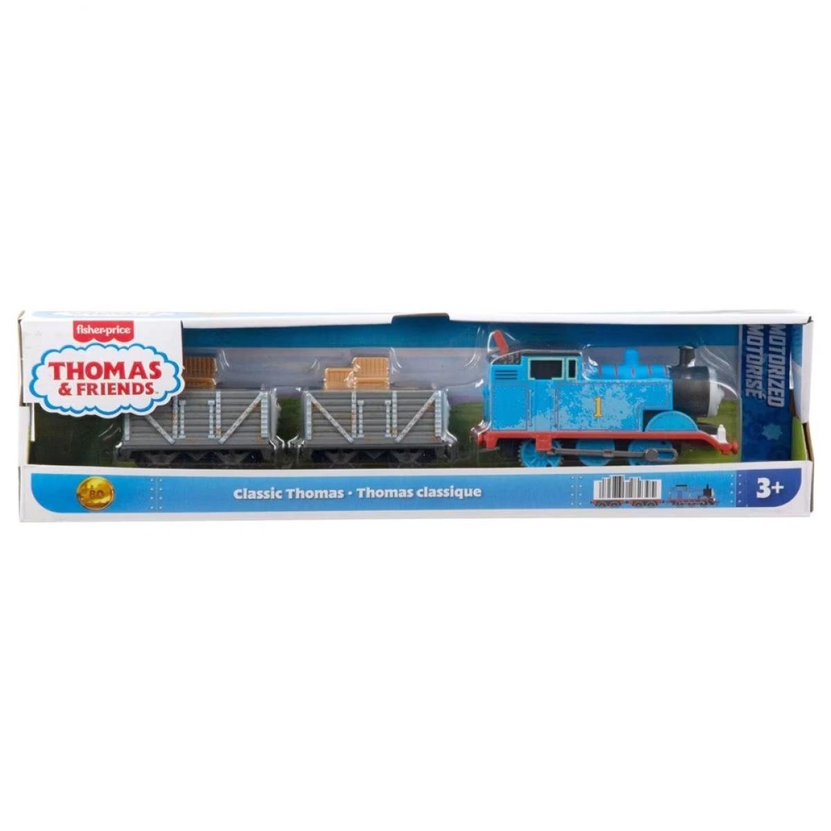 Thomas and Friends Locomotiva motorizata cu 2 vagoane Classic Thomas JDF23