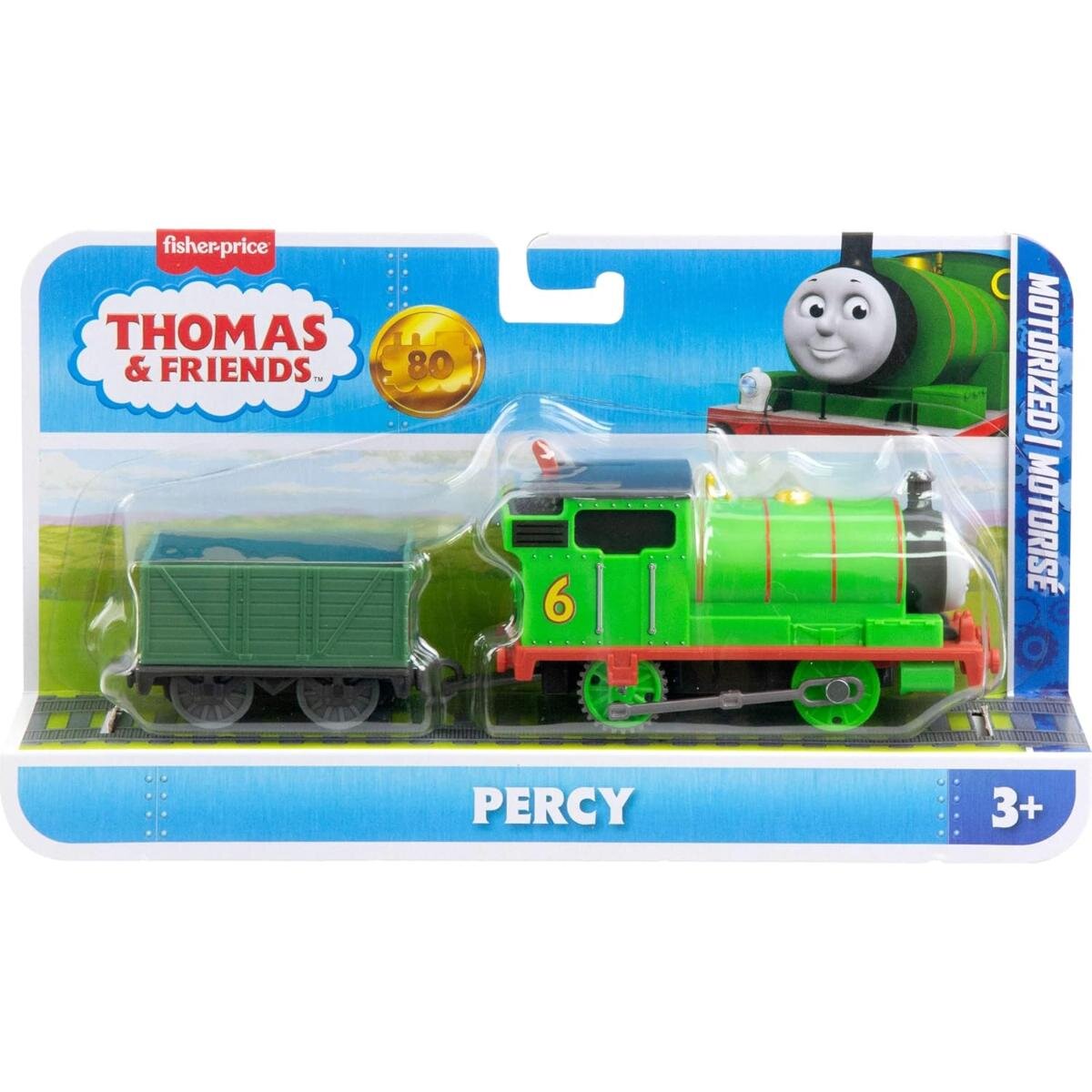 Thomas and Friends Locomotiva motorizata cu vagon Percy JGF94