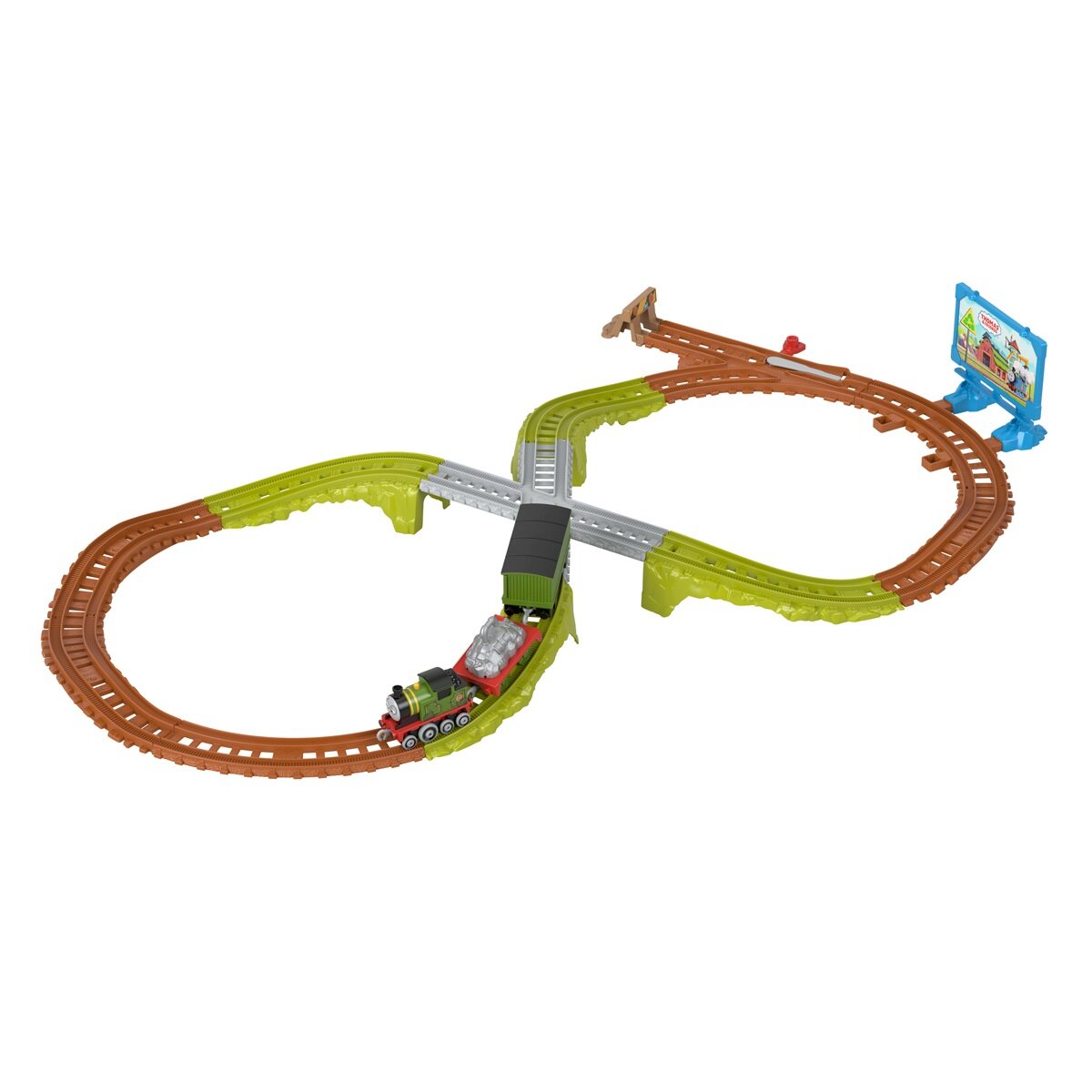 Thomas and Friends Set de joaca Trenulet cu circuit Whiffs Recycling Run JCY74