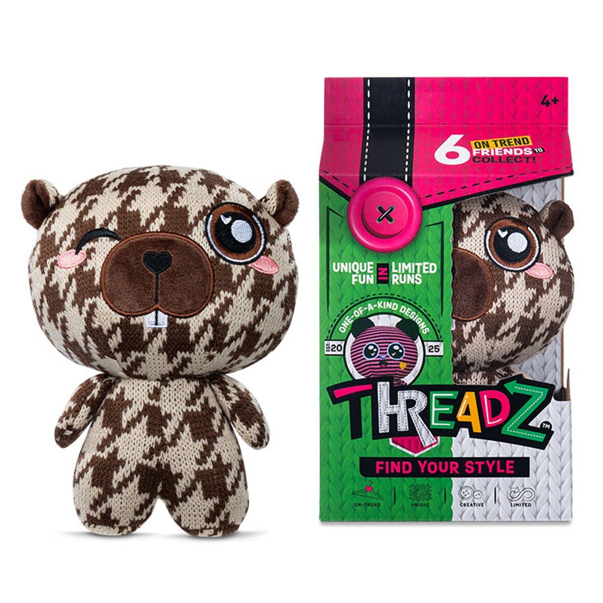 Threadz Jucarie de plus Find Your Style Beaver