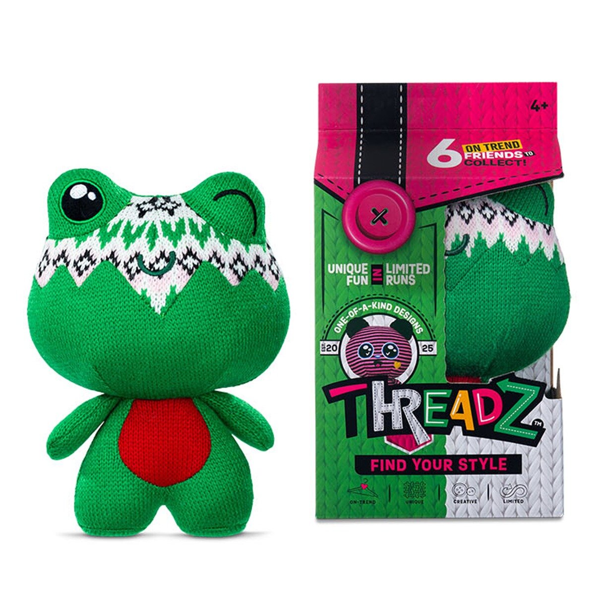 Threadz Jucarie de plus Find Your Style Frog