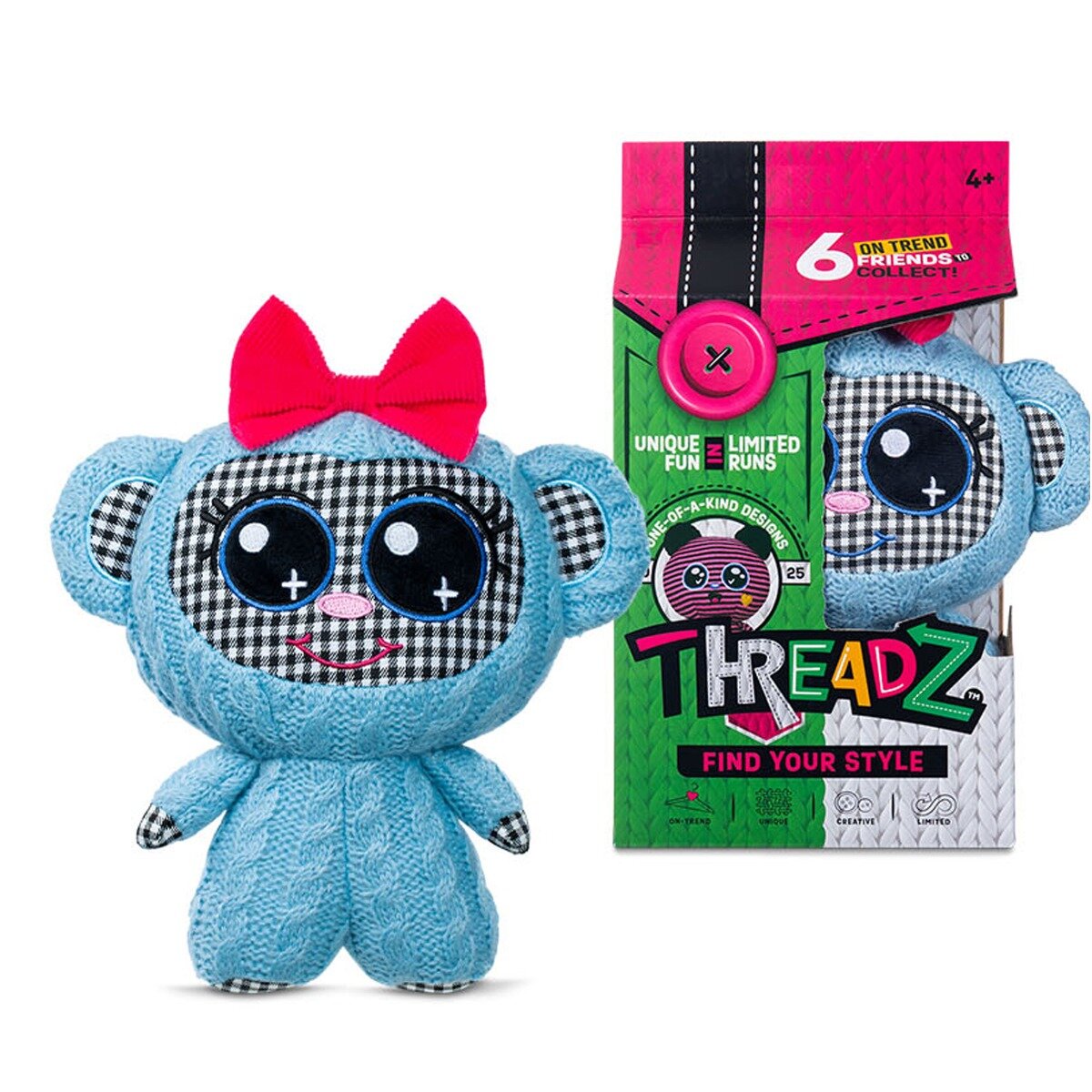 Threadz Jucarie de plus Find Your Style Monkey