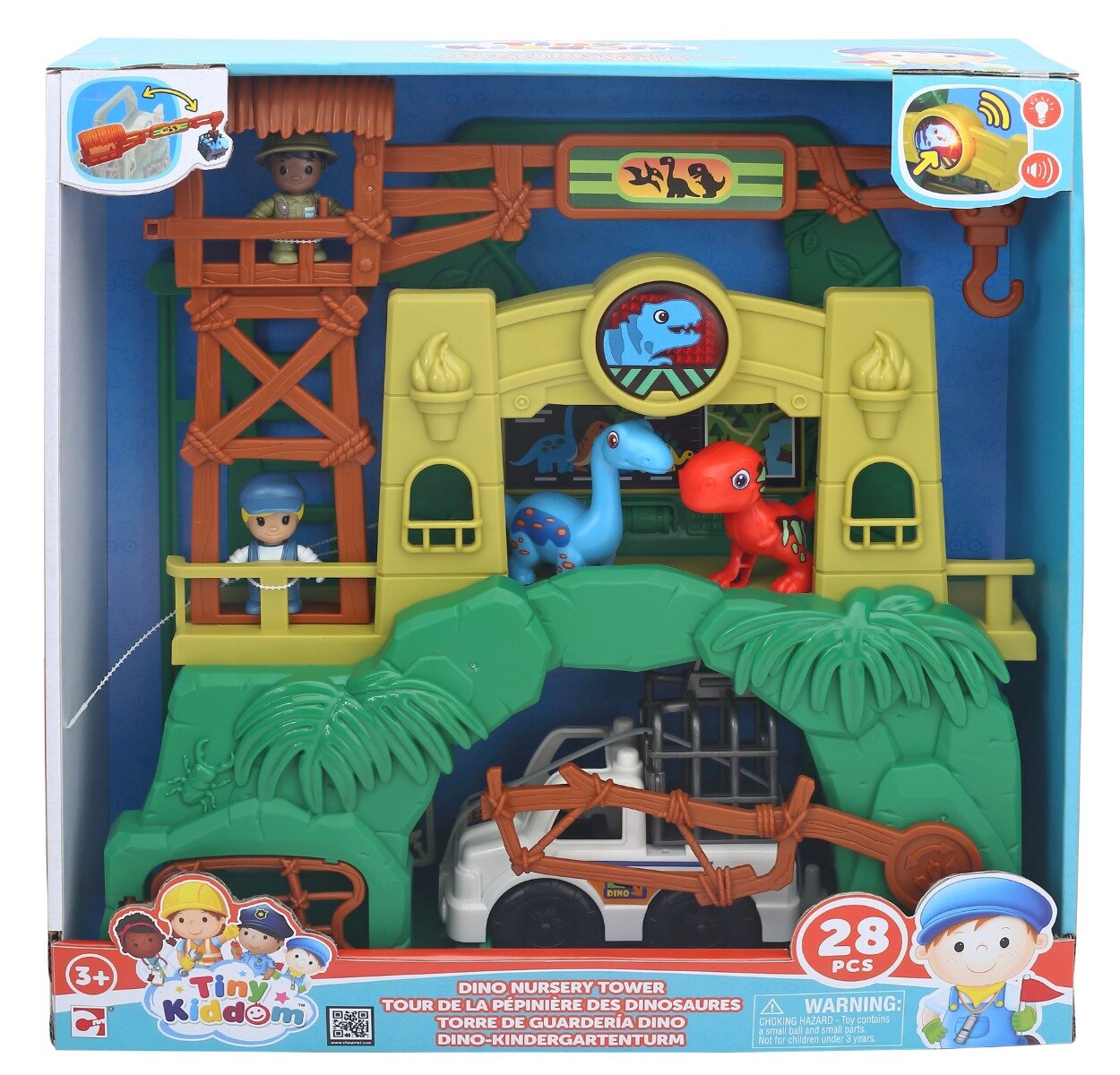Tiny Kiddom Set de joaca Dino Nursery Tower 28 piese