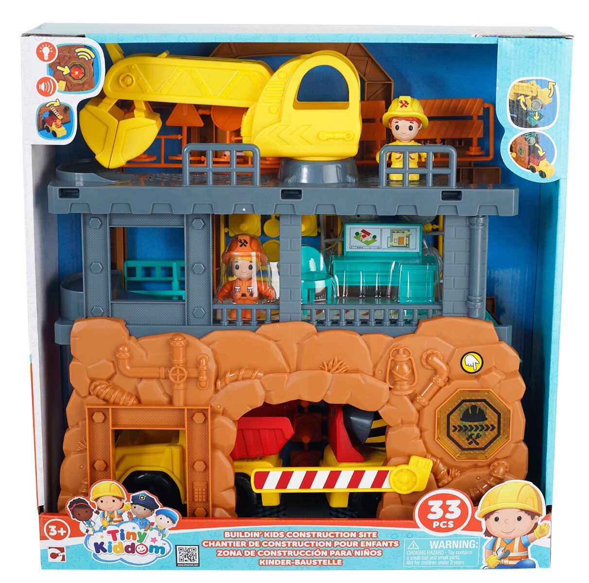 Tiny Kiddom Set de joaca Santier de contructii 33 piese