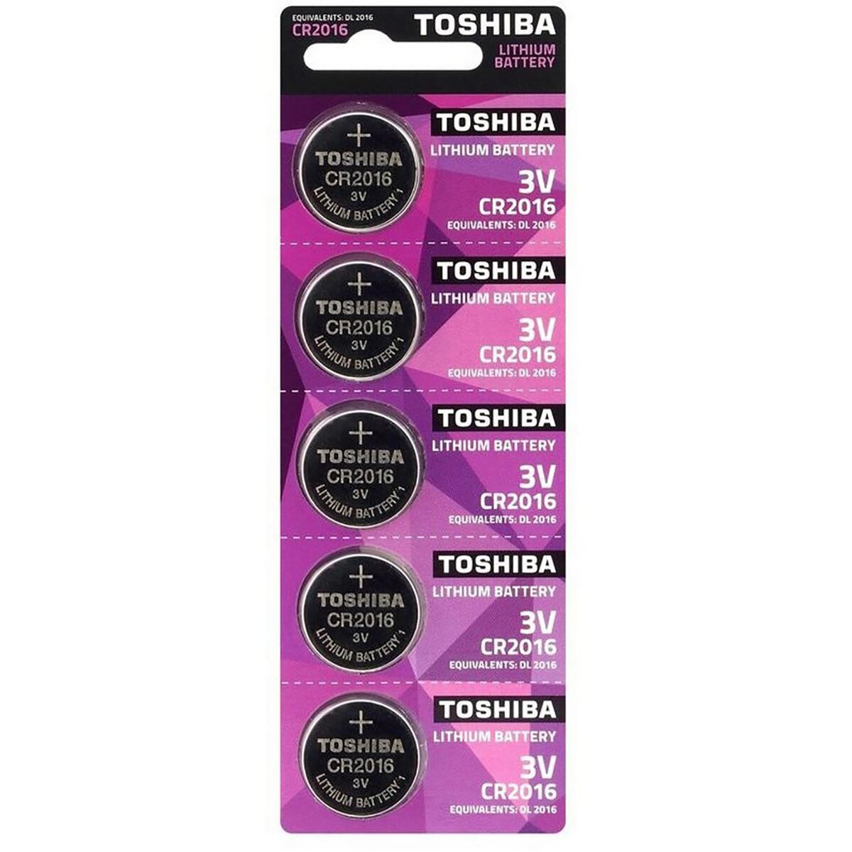 Toshiba Baterii CR 2016 5 buc