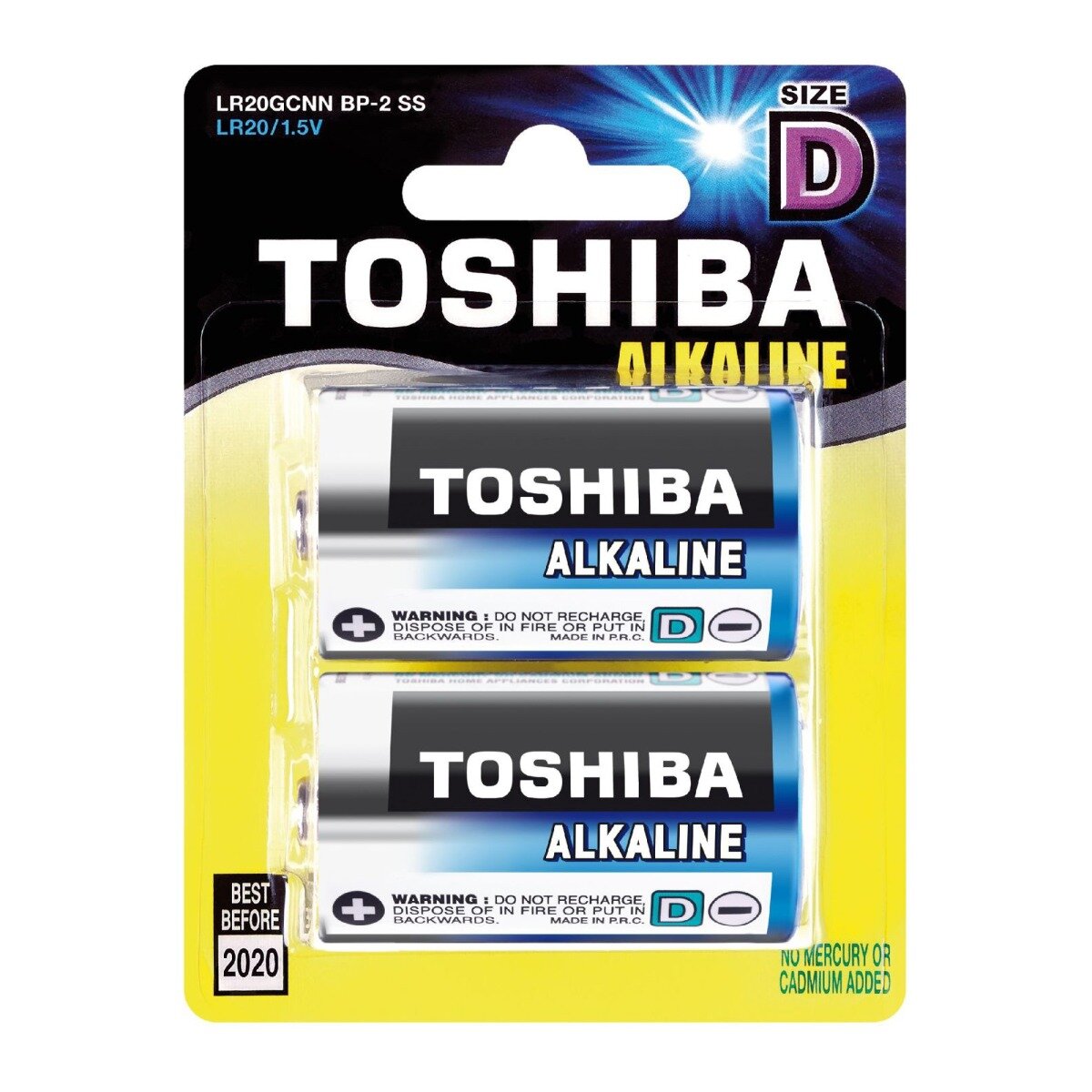 Toshiba Set 2 baterii alcaline R20 D