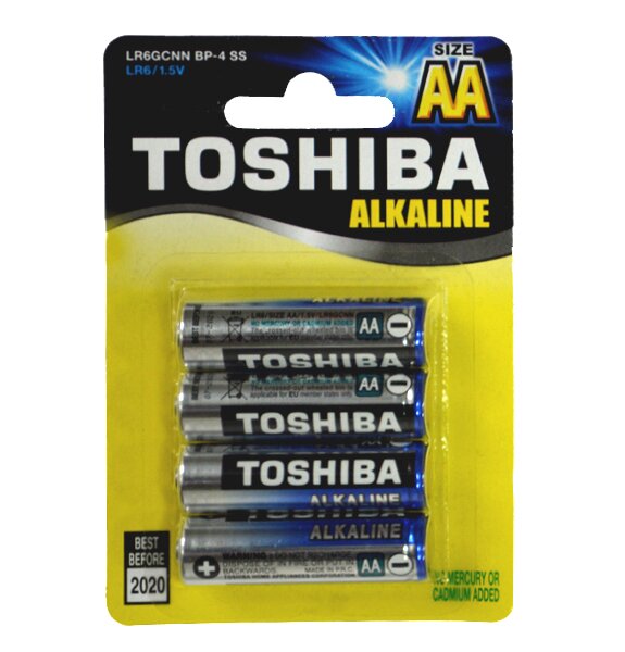 Toshiba Set 4 baterii alcaline R6 Blu Line AA