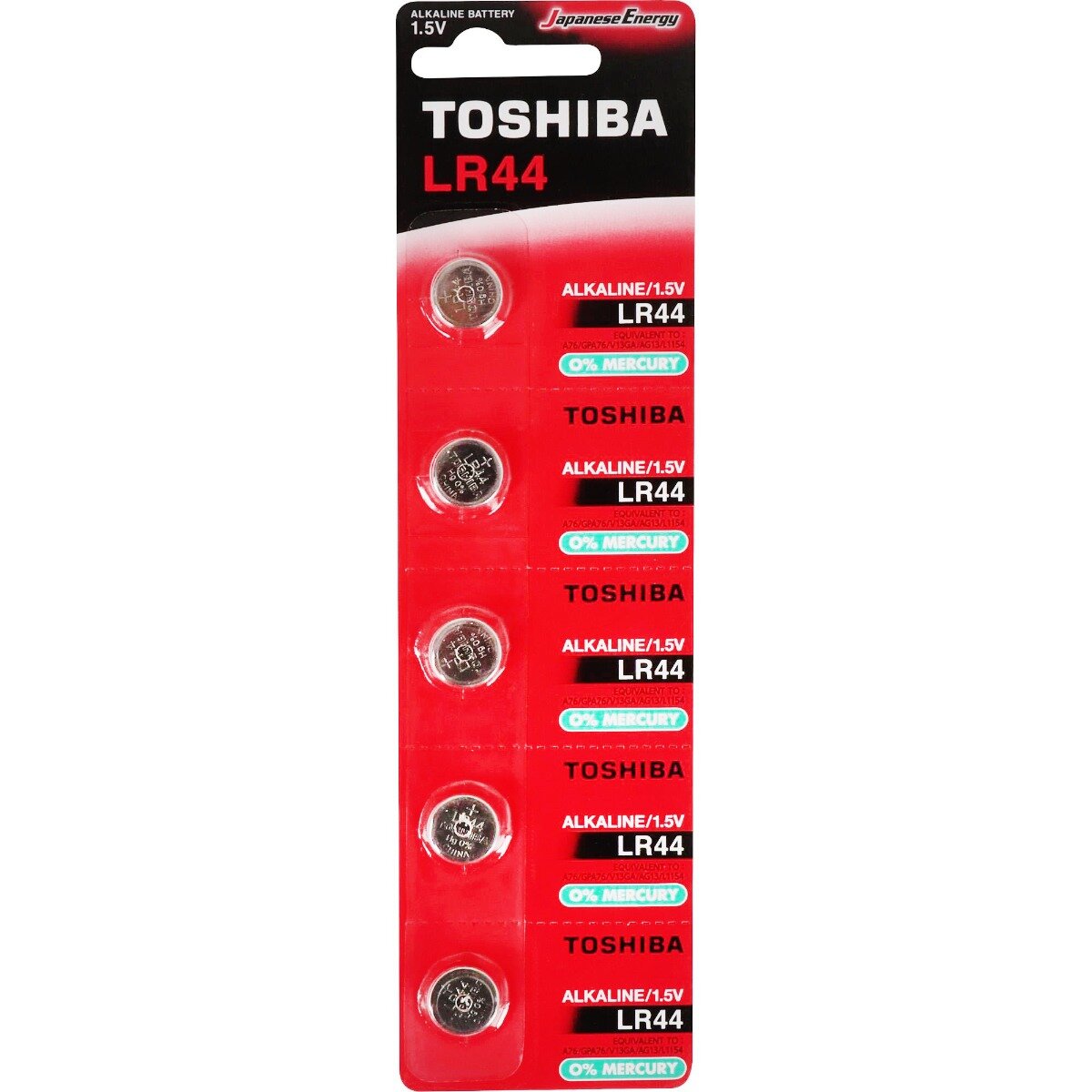 Toshiba Set 5 baterii alcaline tip AG13/LR44