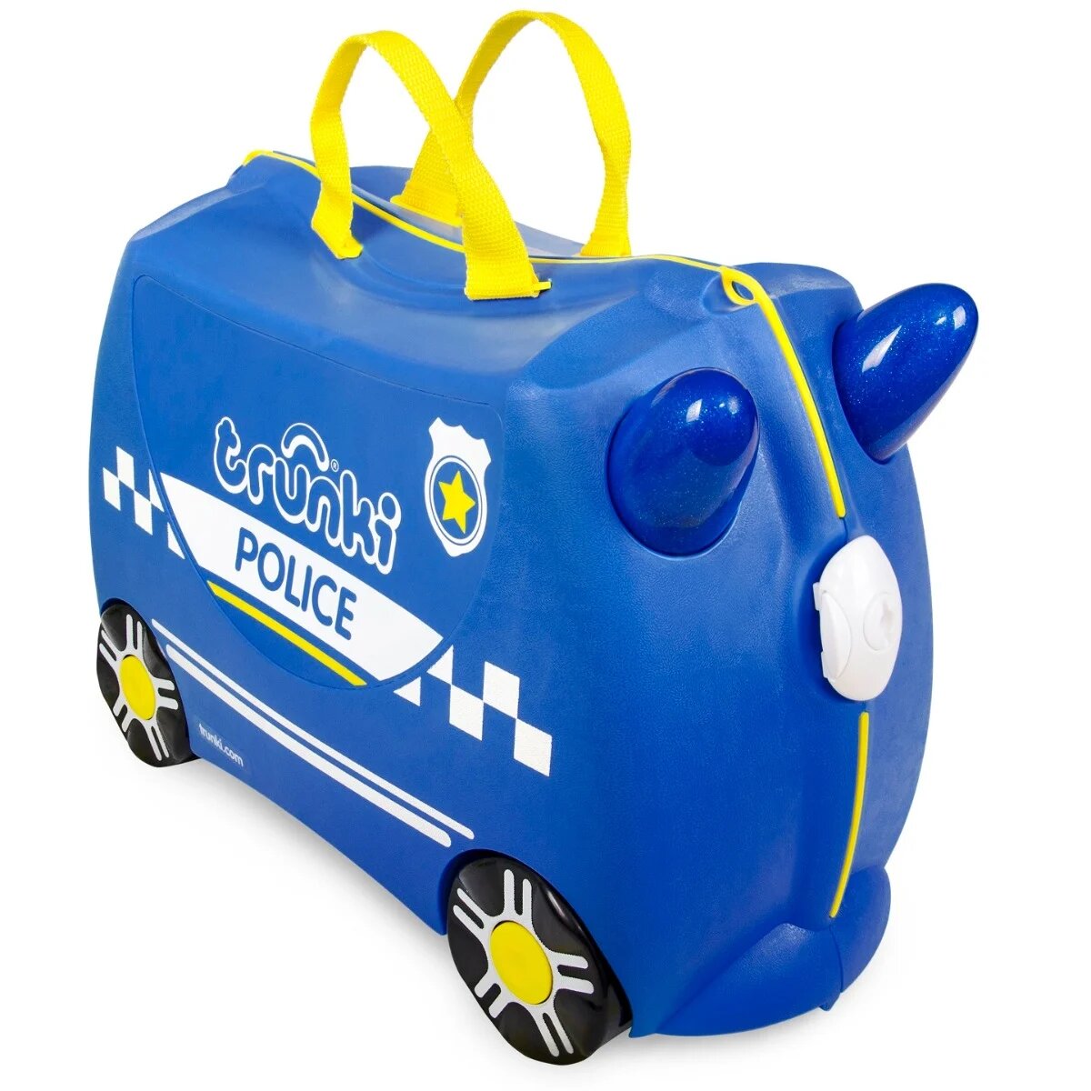 Trunki Valiza pentru copii Ride-On Masina de Politie Percy Albastru 46 cm