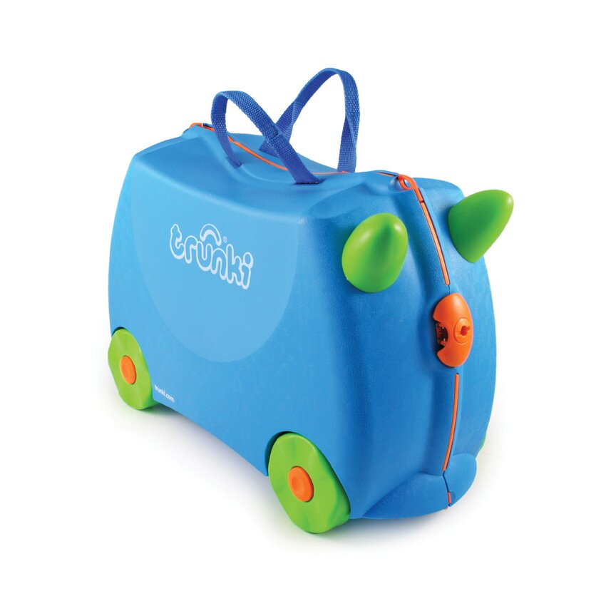Trunki Valiza pentru copii Ride-On Terrance Albastru 46 cm