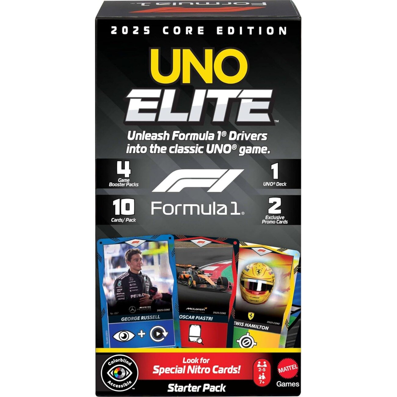 Uno Joc de societate 2025 Core Edition Starter Pack Elite F1 JLV42