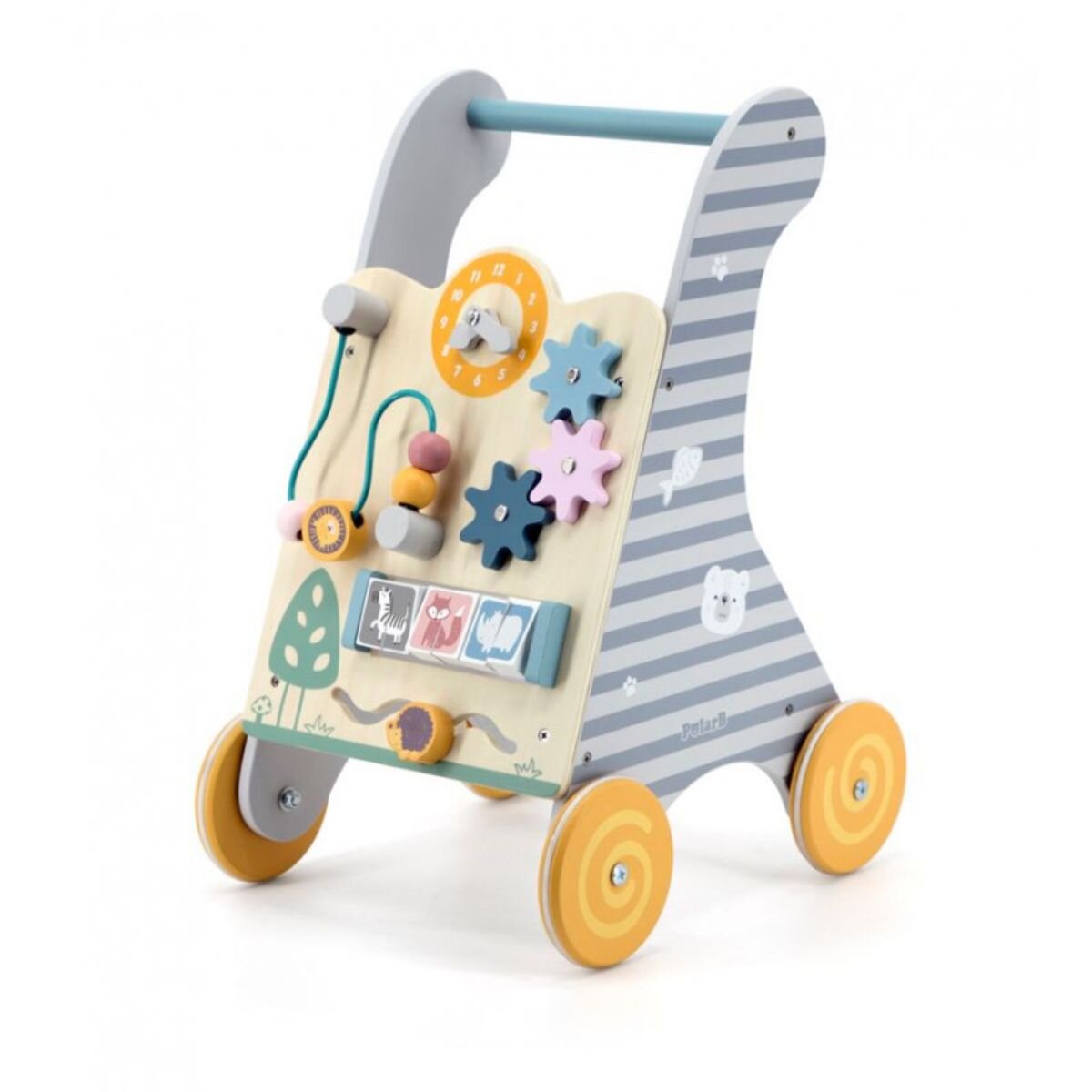 Viga Antemergator cu activitati tip montessori Gri