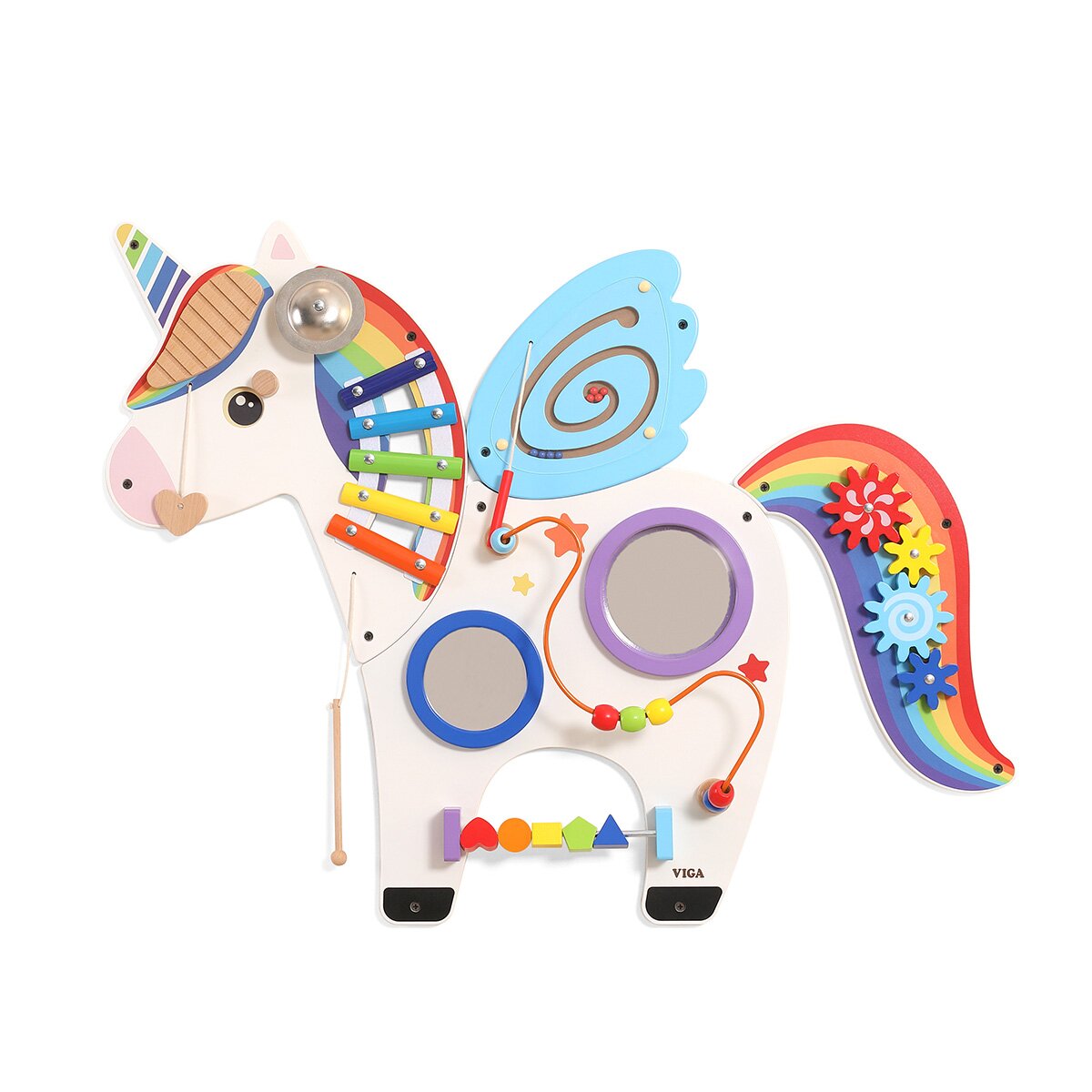 Viga Jucarie de perete cu activitati Unicorn