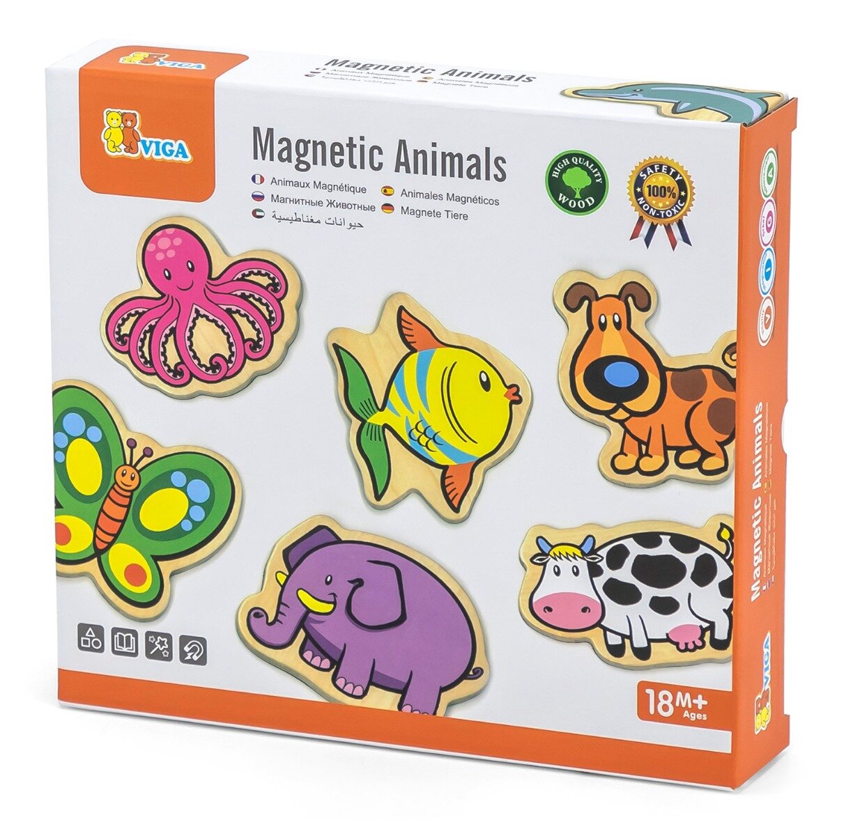 Viga Set animale magnetice din lemn