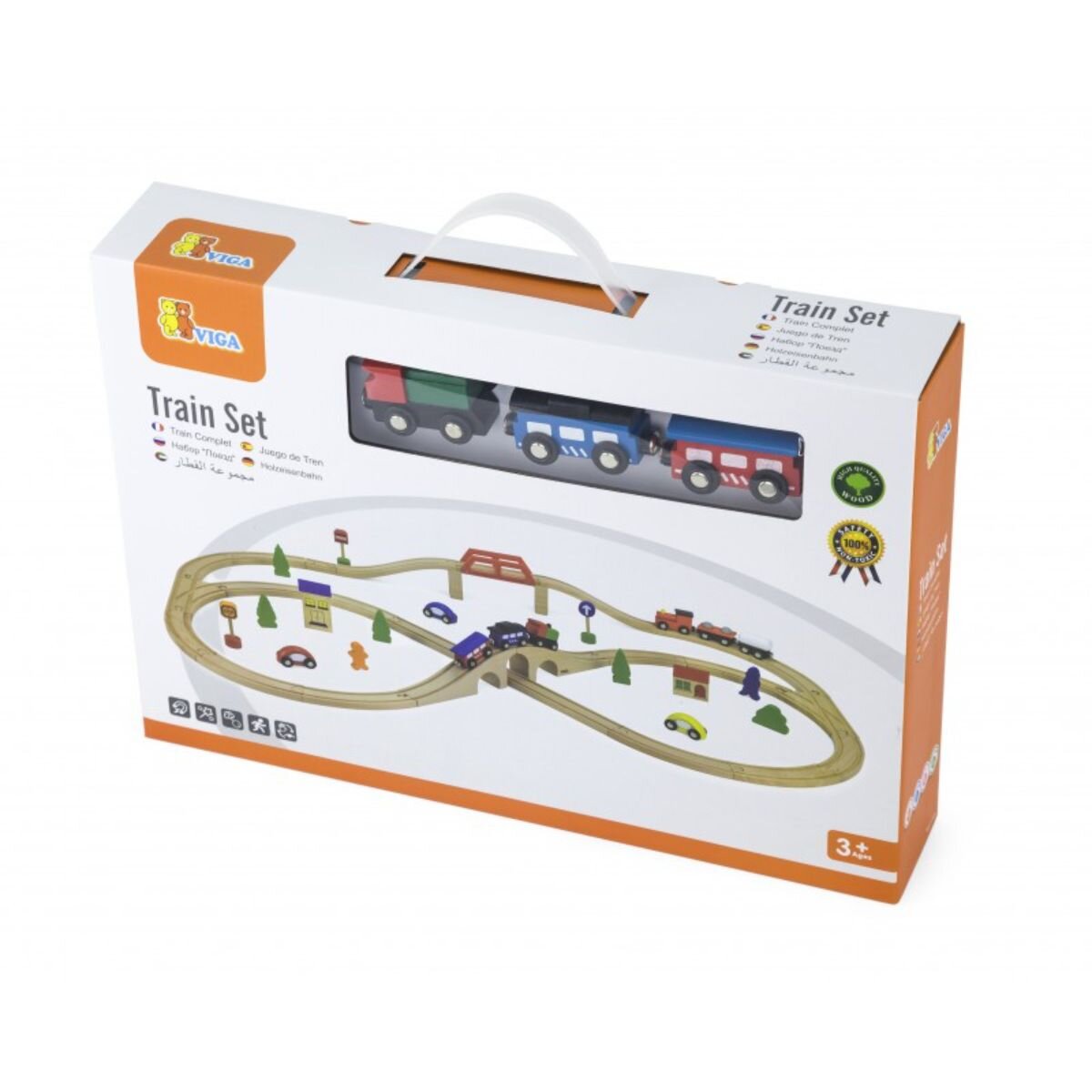 Viga Set de trenulete din 49 de piese