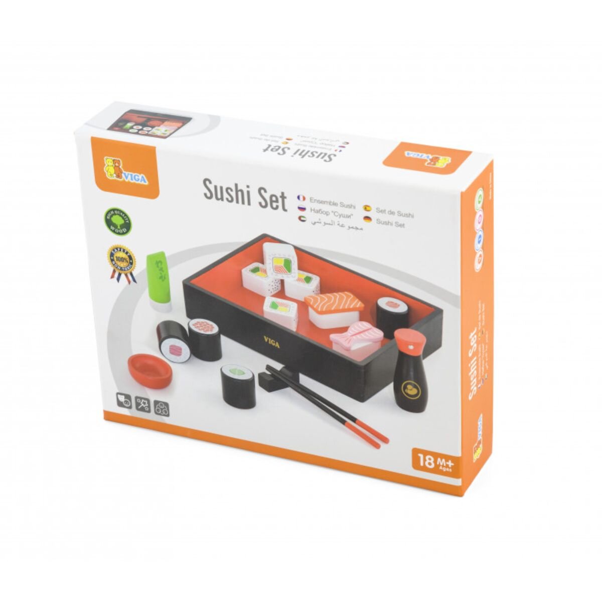 Viga Set sushi din lemn