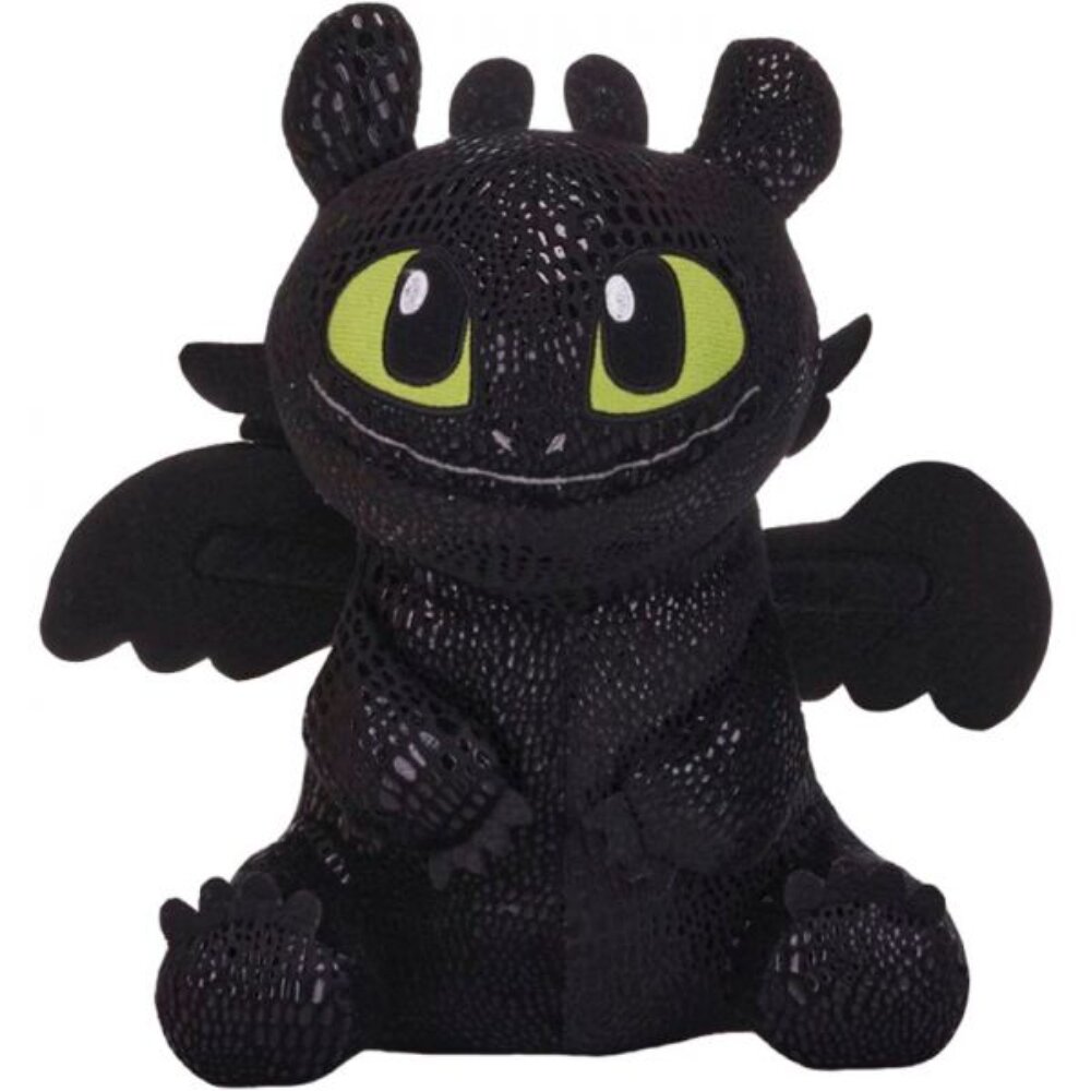 Whitehouse Leisure Jucarie de plus Toothless Dragons Negru 22 cm