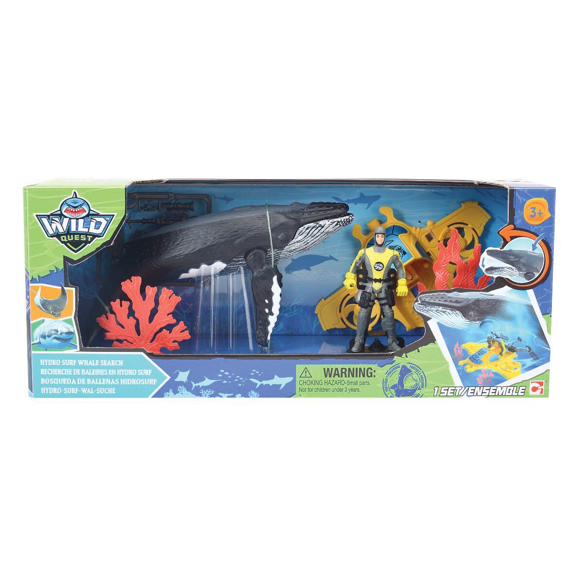 Wild Quest Set de joaca scafandru si balena