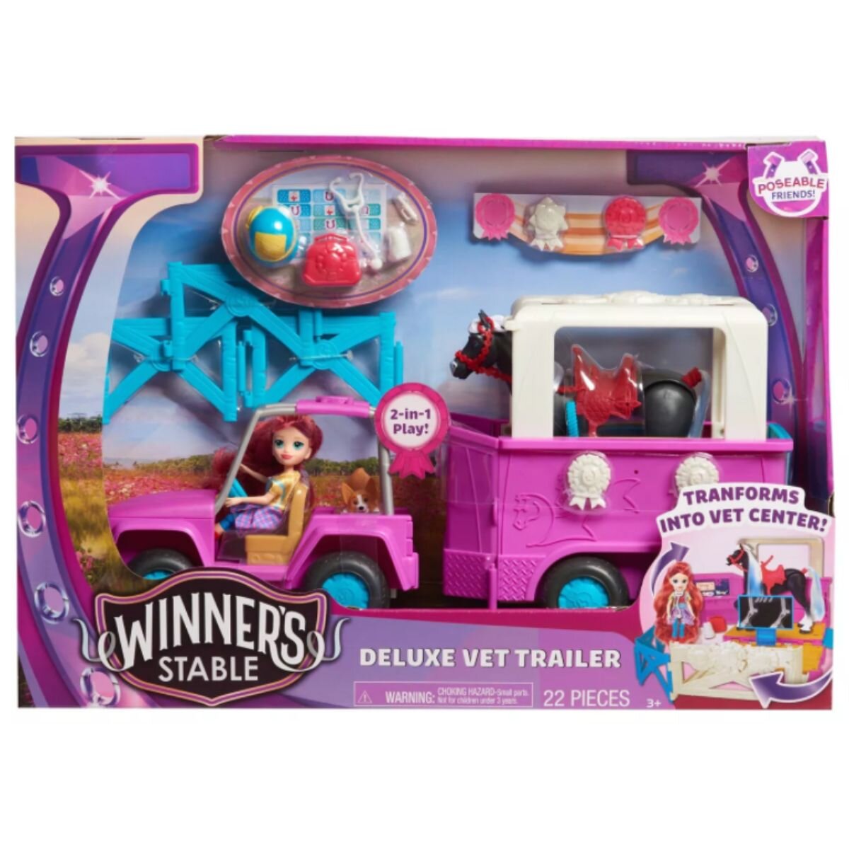 Winners Circle Set papusa medic veterinar Deluxe trailer